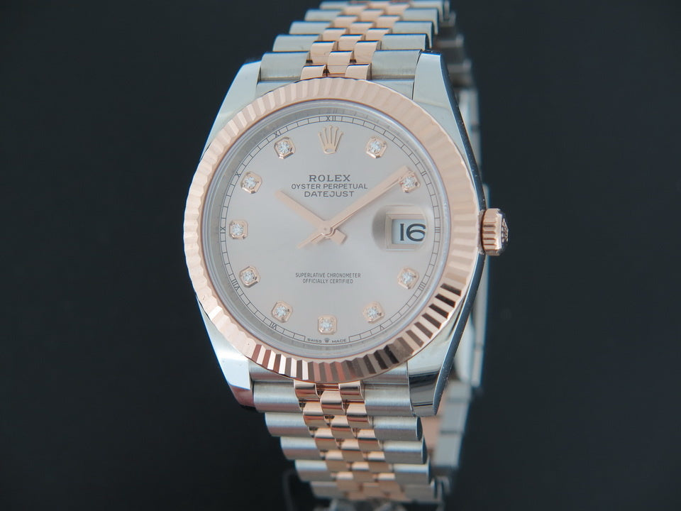 Rolex Datejust 41 Everose/Steel Diamond Dial 126331 (1)