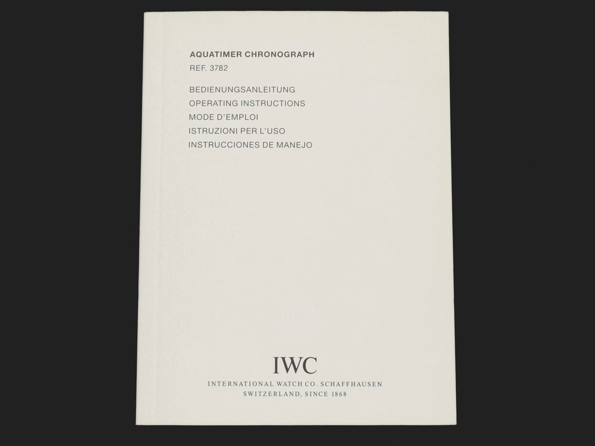 IWC Operating Instructions Booklet Aquatimer Chronograph (1)