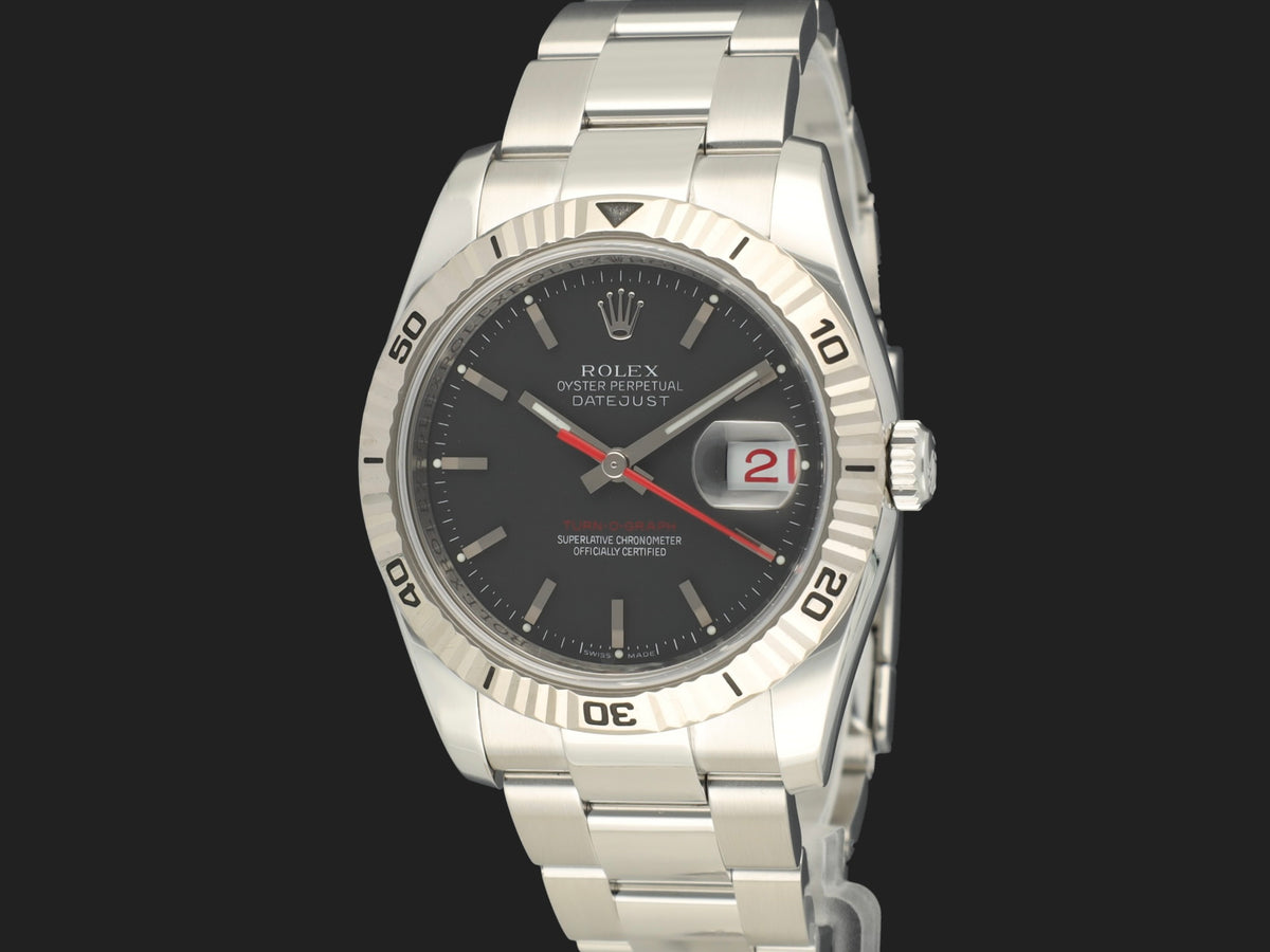 Rolex Datejust 36 Turn-O-Graph Grey Dial 116264 (1)