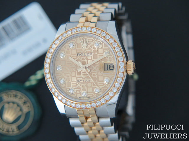 Rolex Datejust Gold/Steel Diamond Dial and Diamond Bezel
