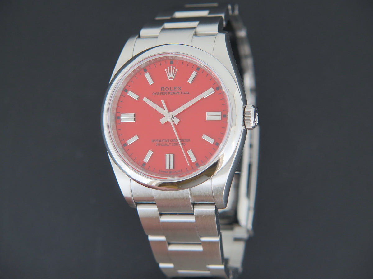 Rolex Oyster Perpetual 36 Coral Red Dial 126000 (1)