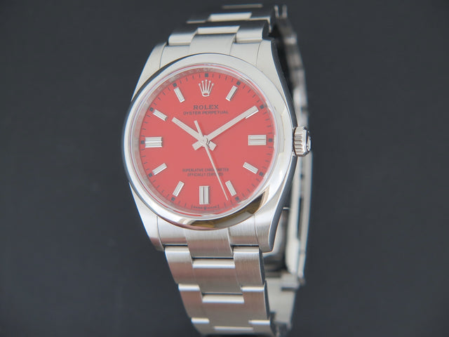 Rolex Oyster Perpetual 36 Coral Red Dial