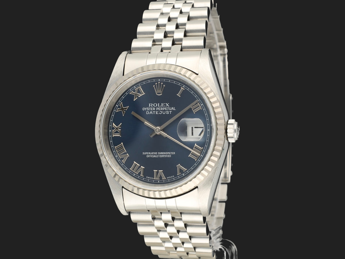 Rolex Datejust 36 Blue Roman Dial 16234 (1)