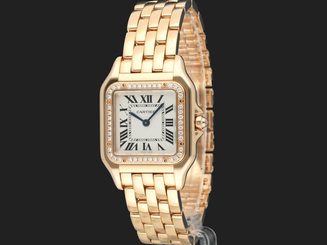 Cartier Panthere MM Rose Gold Diamond Bezel