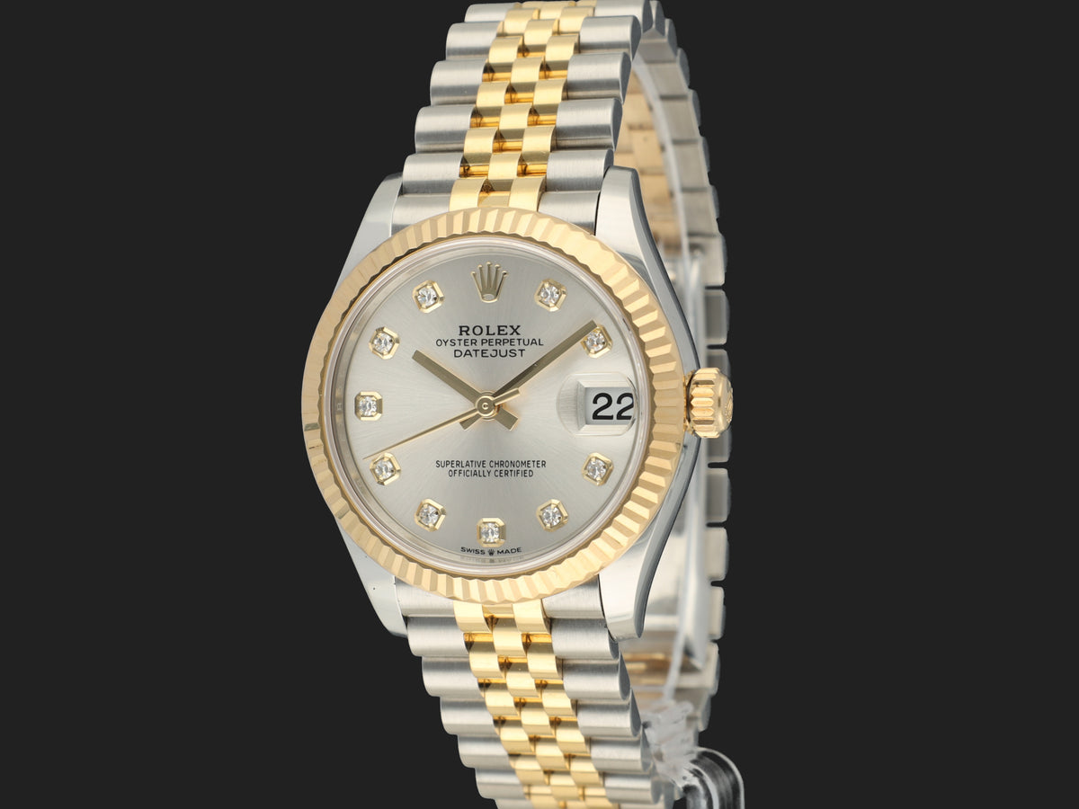 Rolex Datejust 31 Gold/Steel Silver Diamond Dial 278273 (1)