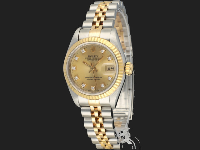 Rolex Lady-Datejust 26 Champagne Diamond Dial
