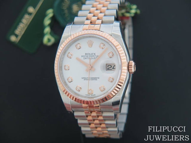 Rolex Datejust Everosegold/Steel White Diamond Dial NEW