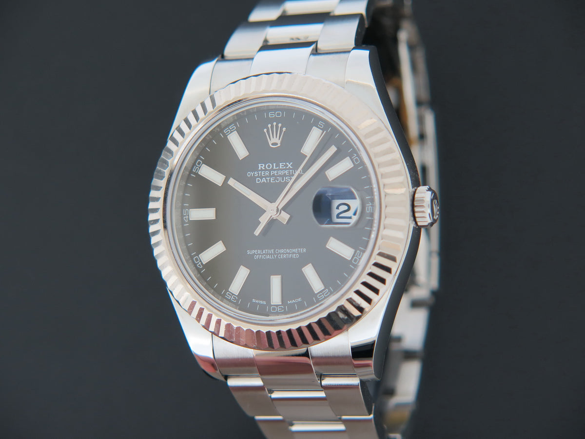 Rolex Datejust II Black Dial 116334 (1)