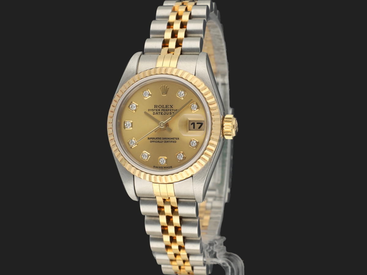 Rolex Lady Datejust Gold/Steel Champagne Diamond Dial 79173 (1)