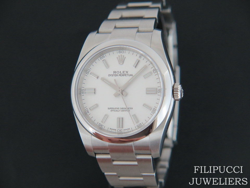 Rolex Oyster Perpetual  White Dial NEW 116000 (1)
