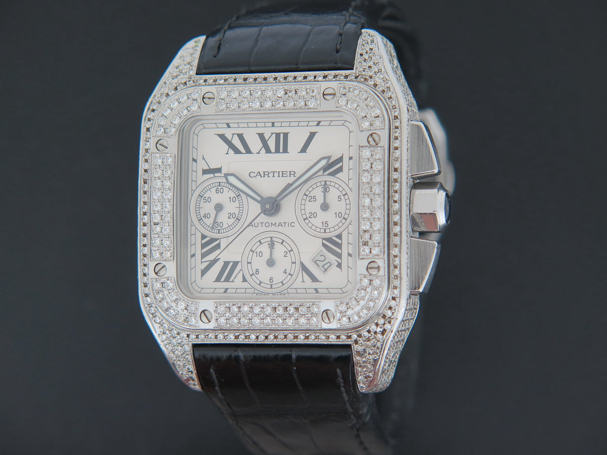 Cartier Santos 100 XL Chronograph Steel 2740 / W20090X8 (1)