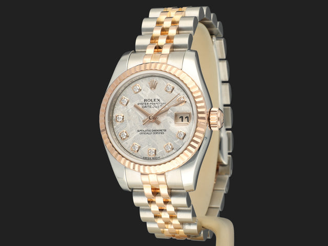 Rolex Lady-Datejust 26 Everose/Steel Meteorite Diamond Dial