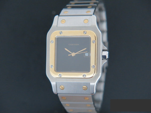 Cartier Santos Gold/Steel Automatic Black Dial