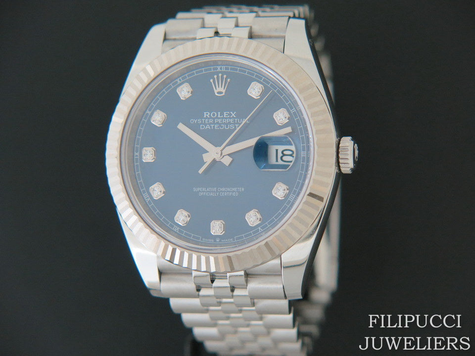 Rolex Datejust 41 Blue Diamond Dial 126334 NEW (1)