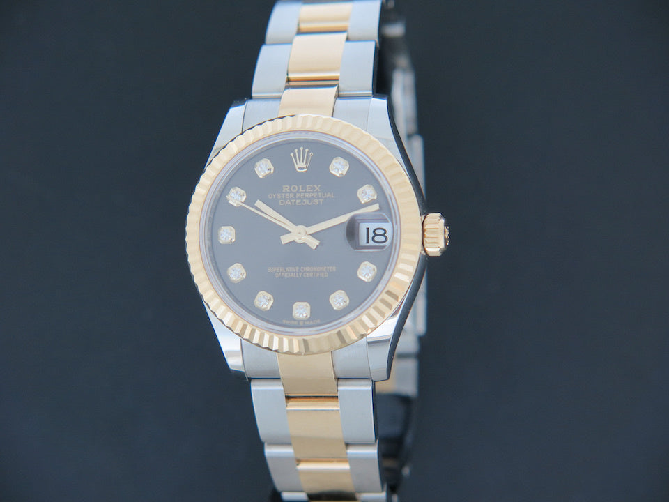 Rolex Datejust 31 Gold/Steel Dark Grey Diamond Dial 278273 (1)