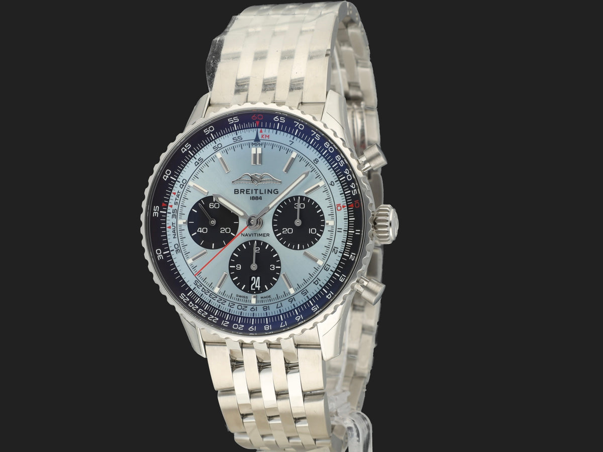 Breitling Navitimer B01 Chronograph 43 Ice Blue Dial AB0138 NEW (1)