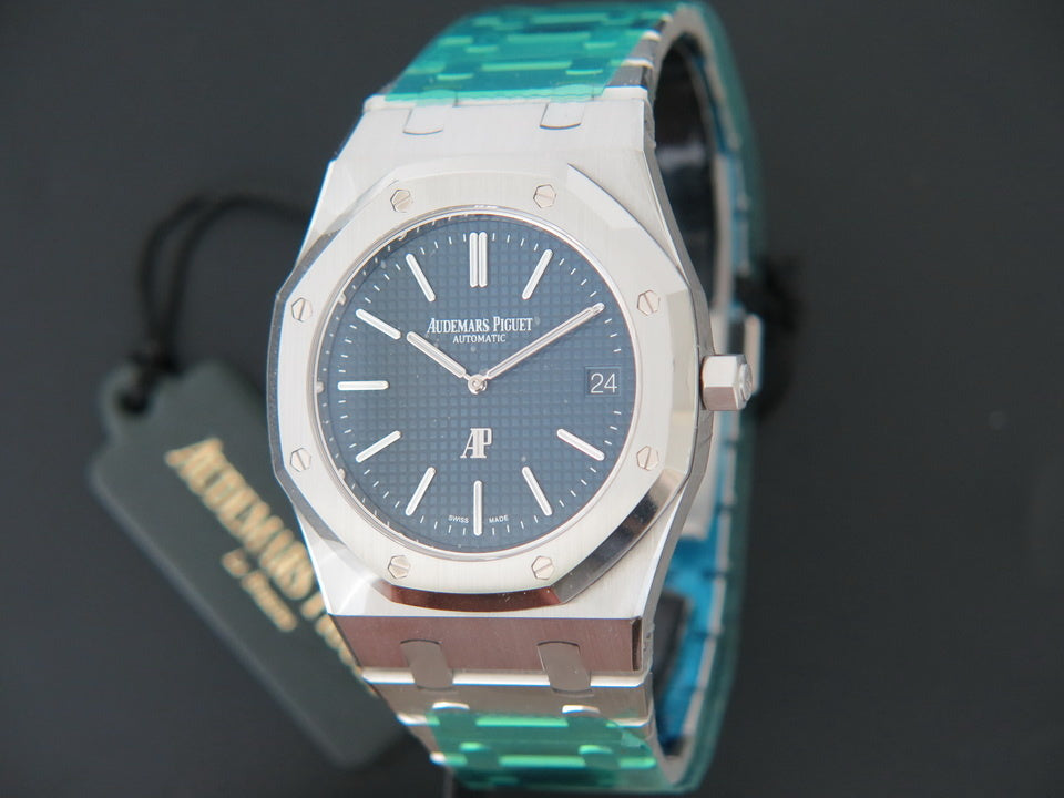 Audemars Piguet Royal Oak Jumbo Extra-Thin 15202ST NEW Blue Dial (1)