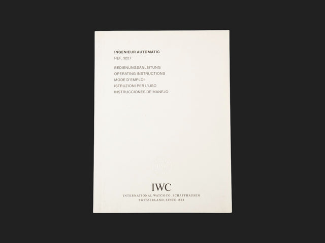 IWC Operating Instructions Ingenieur Automatic