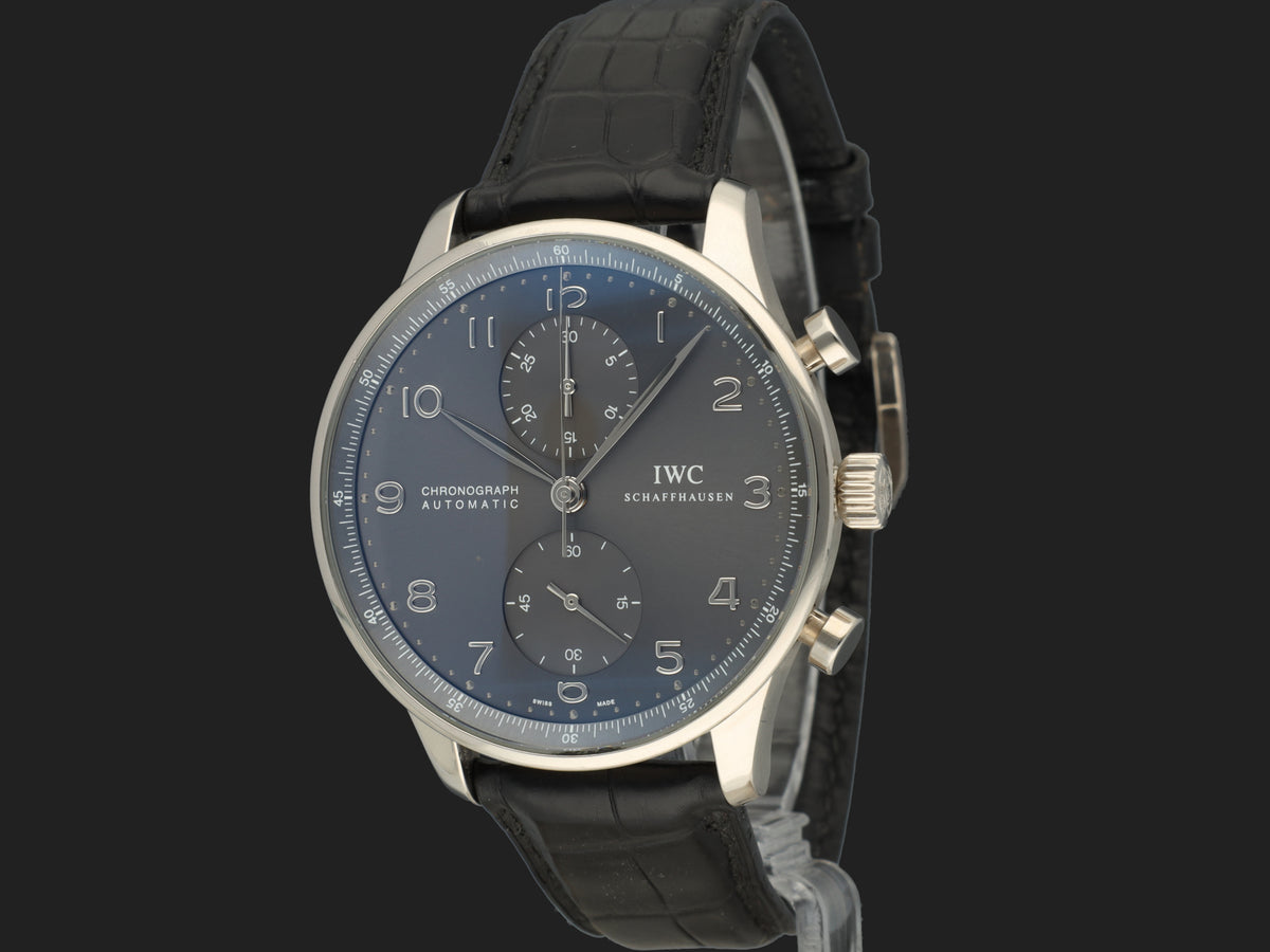 IWC Portugieser Chronograph White Gold Grey Dial IW371431 (1)