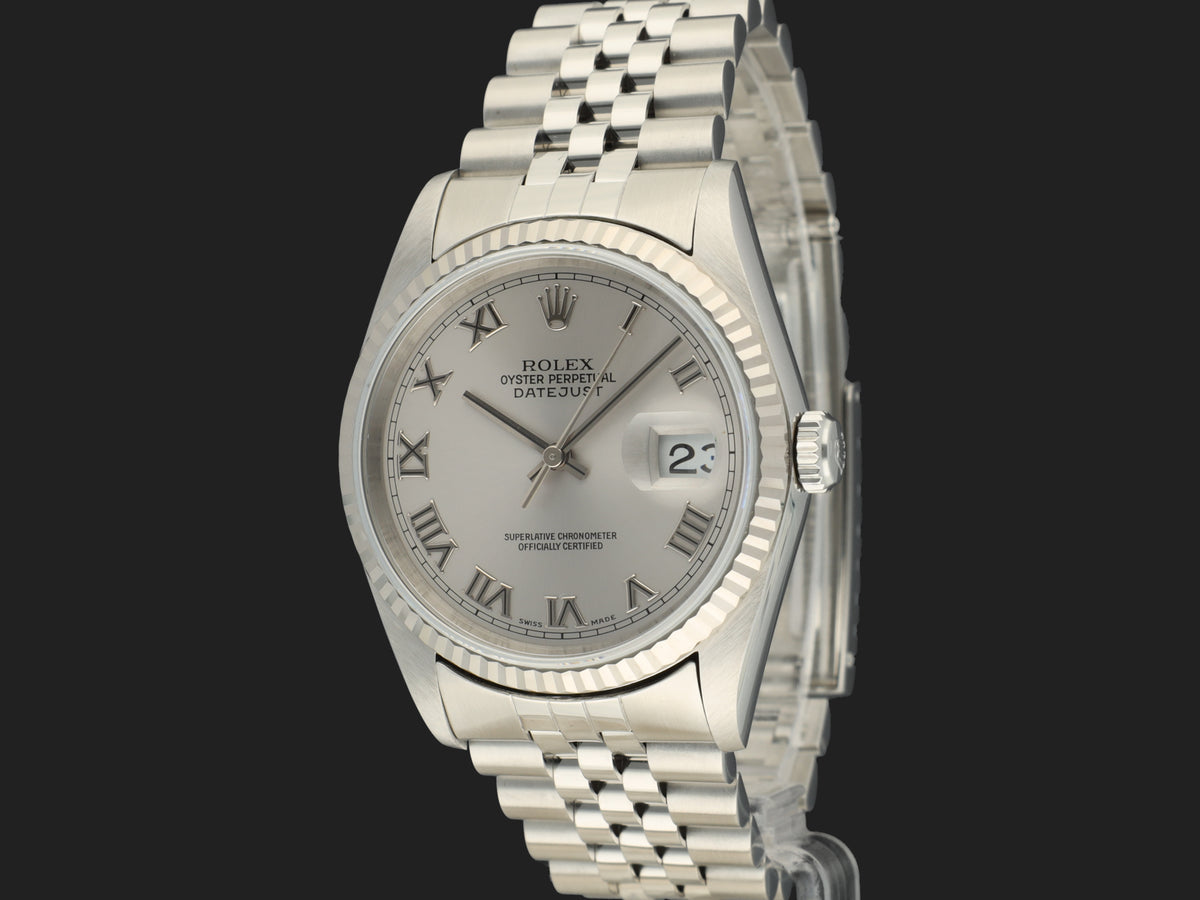 Rolex Datejust 36 Rhodium Roman Dial 16234 (1)