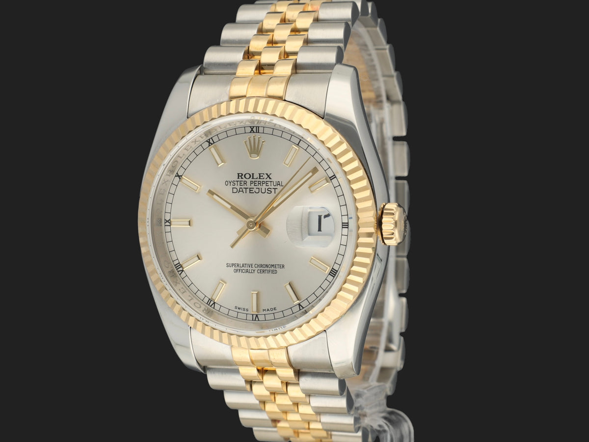 Rolex Datejust Gold/Steel Silver Dial 116233  (1)