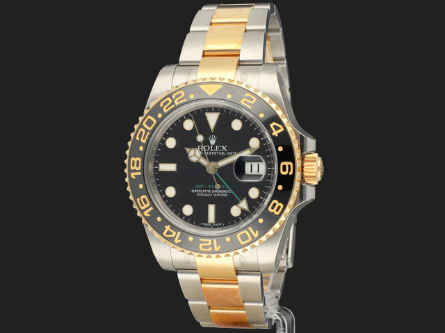 Rolex GMT-Master II Gold/Steel 116713LN NEW FULL STICKERS