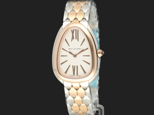 Bulgari Serpenti Seduttori Rose Gold/Steel Opaline Dial 103948 NEW