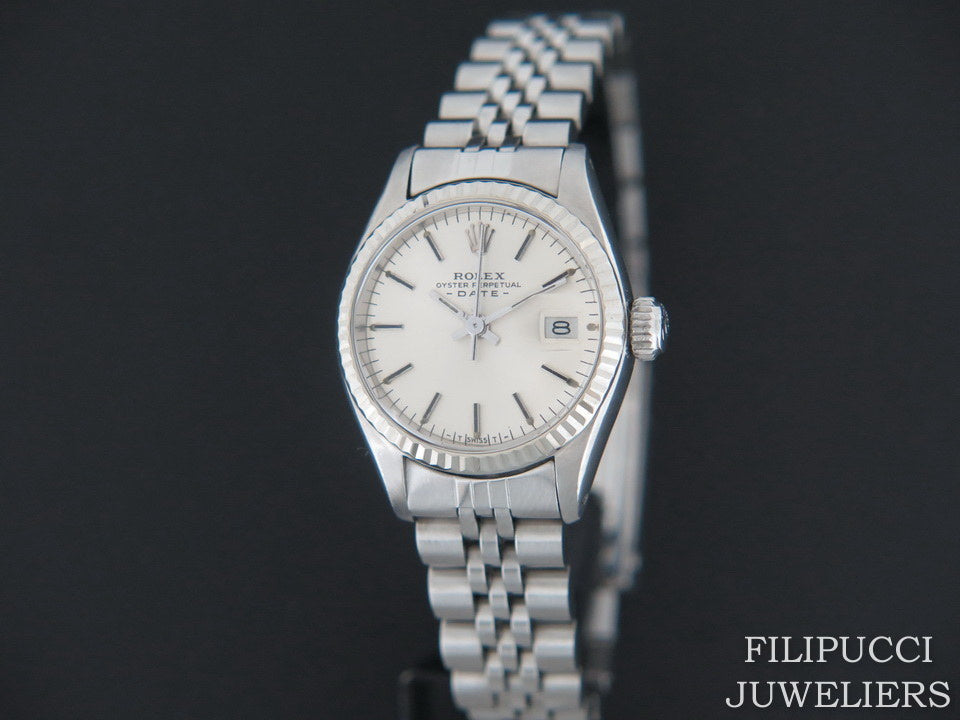 Rolex Date Lady Silver Dial 6917 (1)