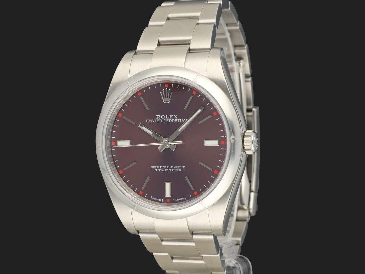 Rolex Oyster Perpetual 39 Red Grape Dial 114300 (1)
