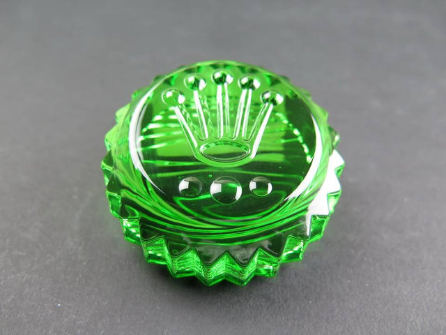 Rolex Paperweight green crystal Triplock