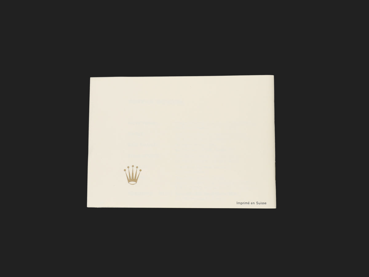 Rolex Oyster Booklet French (1)