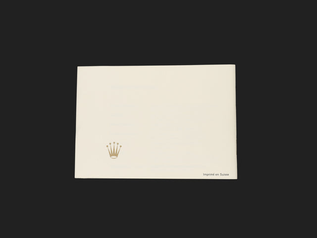 Rolex Oyster Booklet French