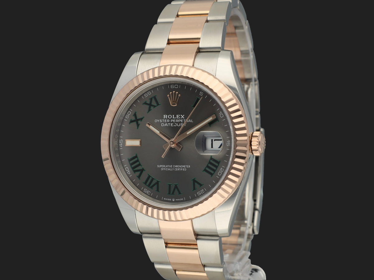 Rolex Datejust 41 Everose/Steel Slate Roman Dial 126331 (1)