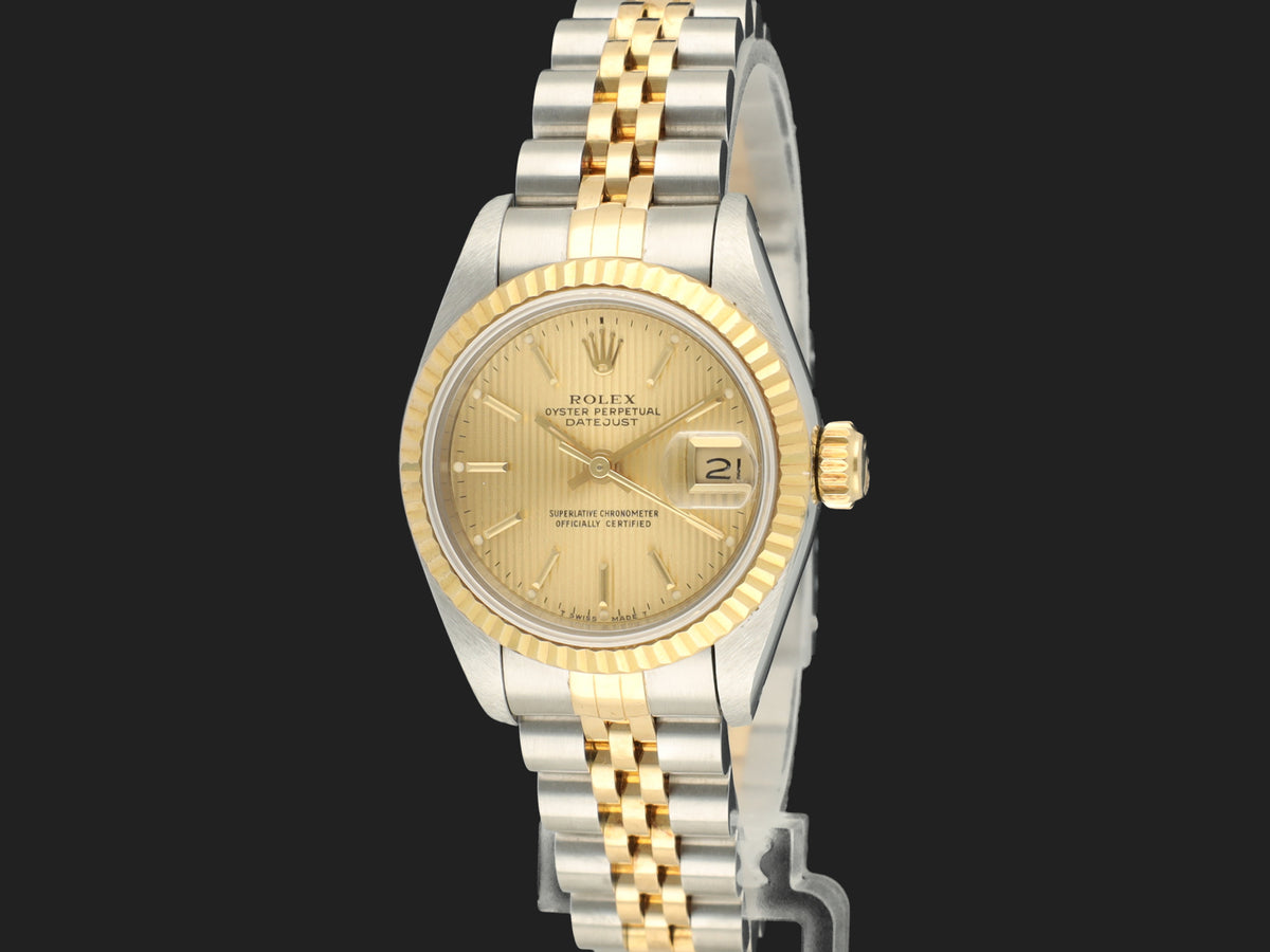 Rolex Lady-Datejust 26 Champagne Tapestry Dial 69173 (1)