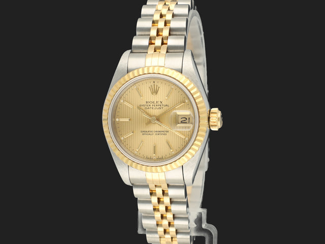 Rolex Lady-Datejust 26 Champagne Tapestry Dial 69173