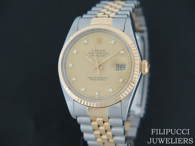 Rolex Datejust Champagne Diamonds Dial