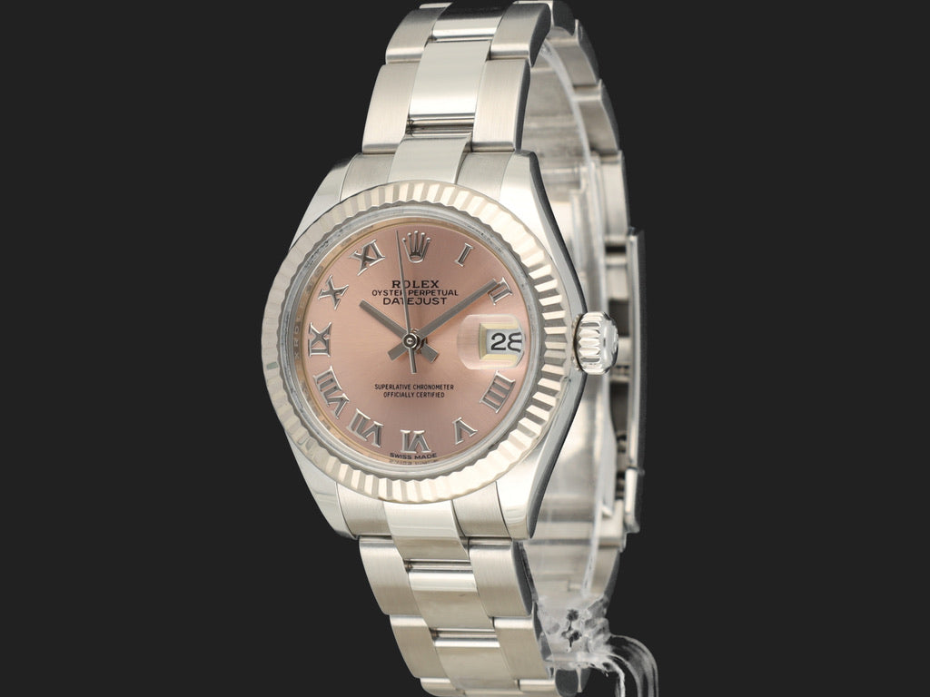 Rolex Lady-Datejust 28mm Pink Roman Dial 279174 (1)