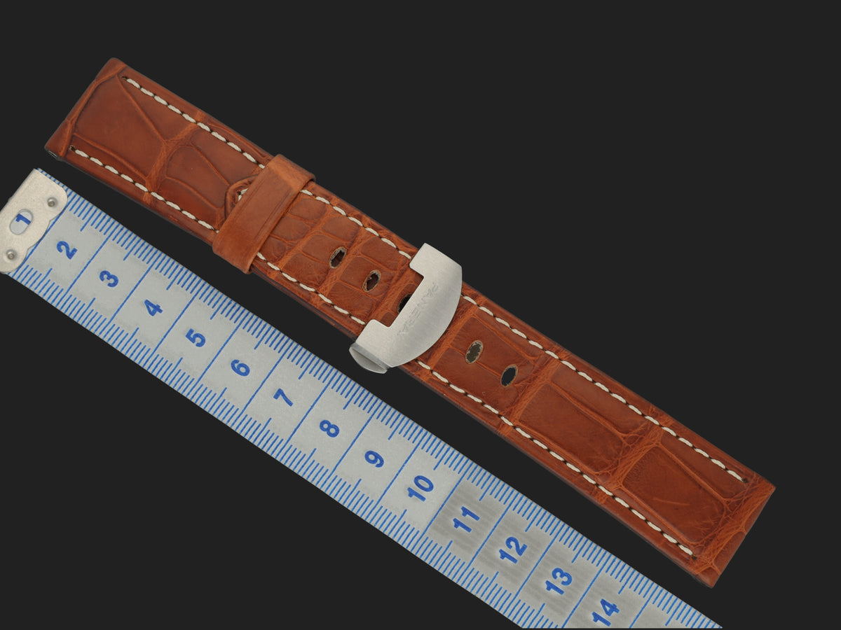 Panerai Brown Alligator Leather Strap with Folding Clasp 22-20MM (1)