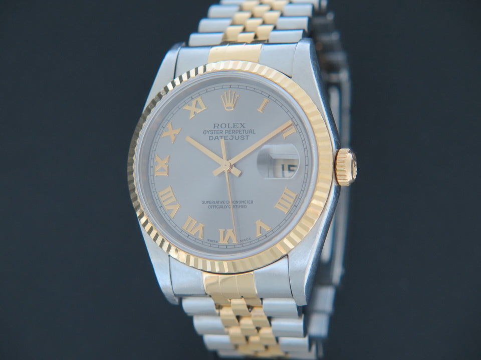 Rolex Datejust Gold/Steel 16233 Grey Dial (1)