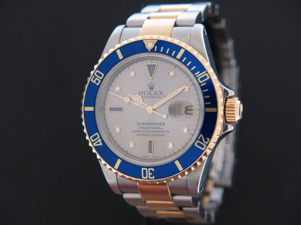 Rolex Oyster Perpetual Date Submariner Serti Gold/Steel (1)