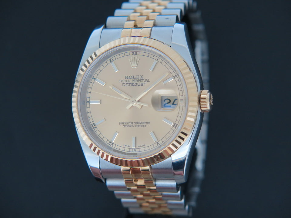 Rolex Datejust Gold/Steel Champagne Dial 116233 (1)