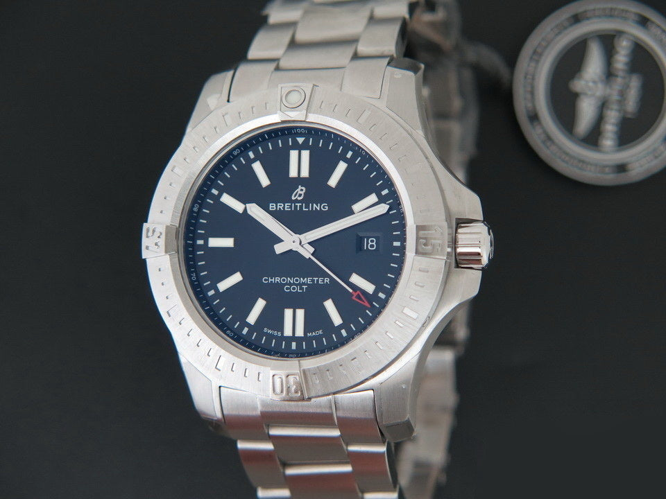 Breitling Chronomat Colt Automatic 44 Black Dial NEW A17388 (1)