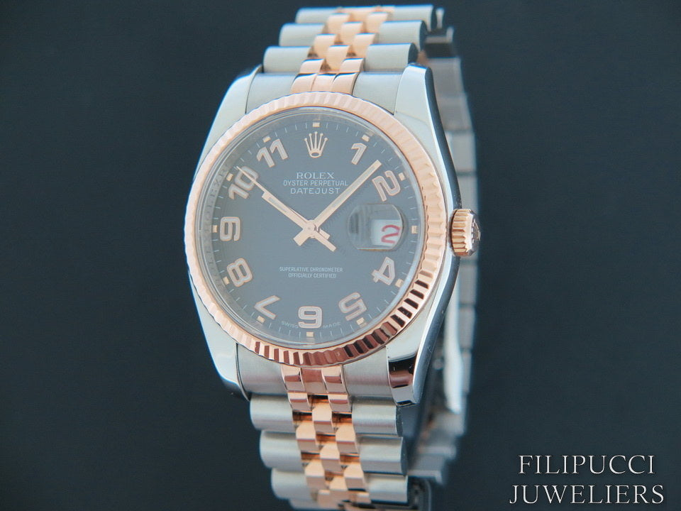 Rolex Datejust Everosegold/Steel Black Dial 116231  (1)