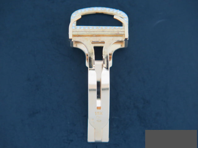 Cartier Folding Clasp Rose gold Diamonds 18 mm