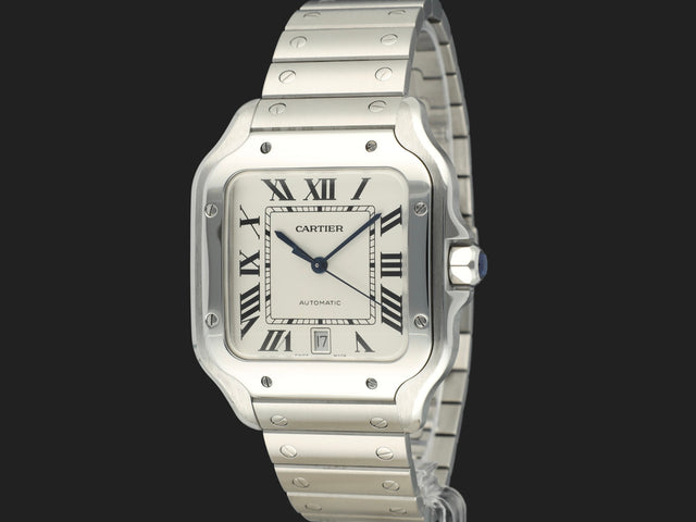 Cartier Santos Large Date Steel Roman Dial