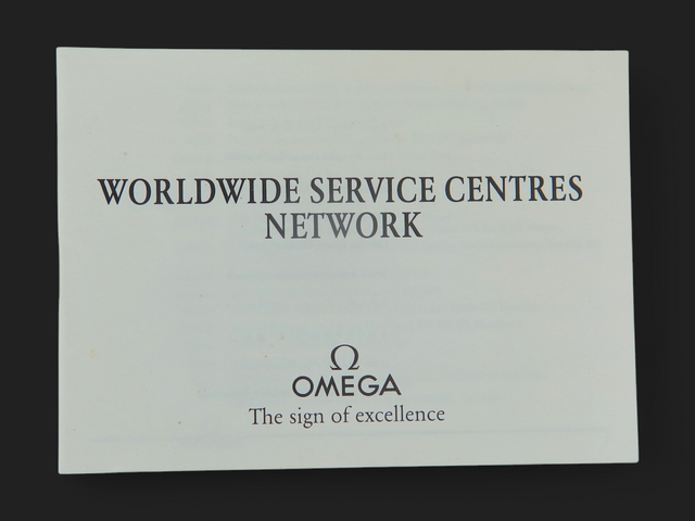 Omega Service Centre Booklet 1989