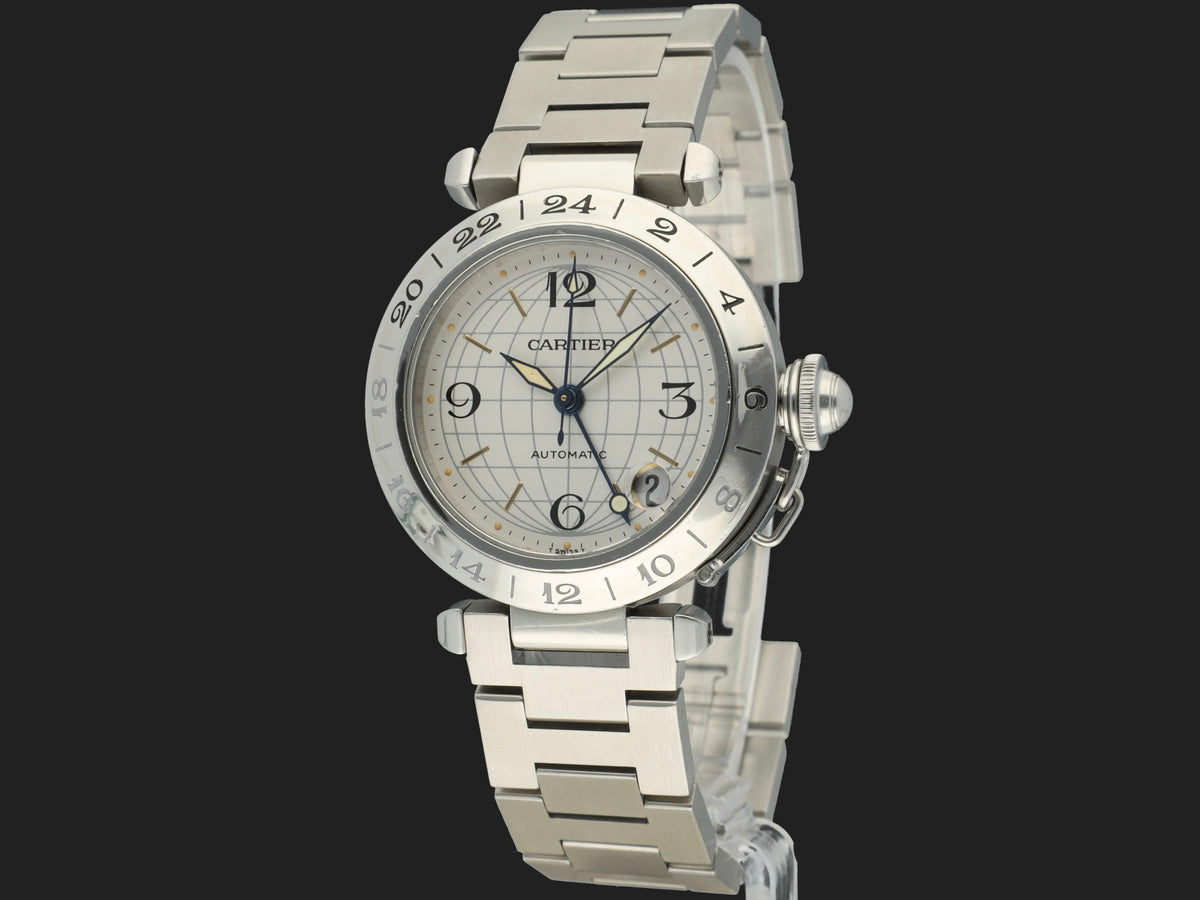 Cartier Pasha C GMT Automatic Silver Dial 2377 (1)
