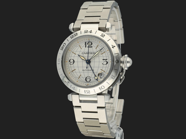 Cartier Pasha C GMT Automatic Silver Dial 2377
