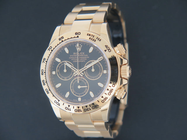 Rolex Daytona Yellow Gold Black Dial NEW