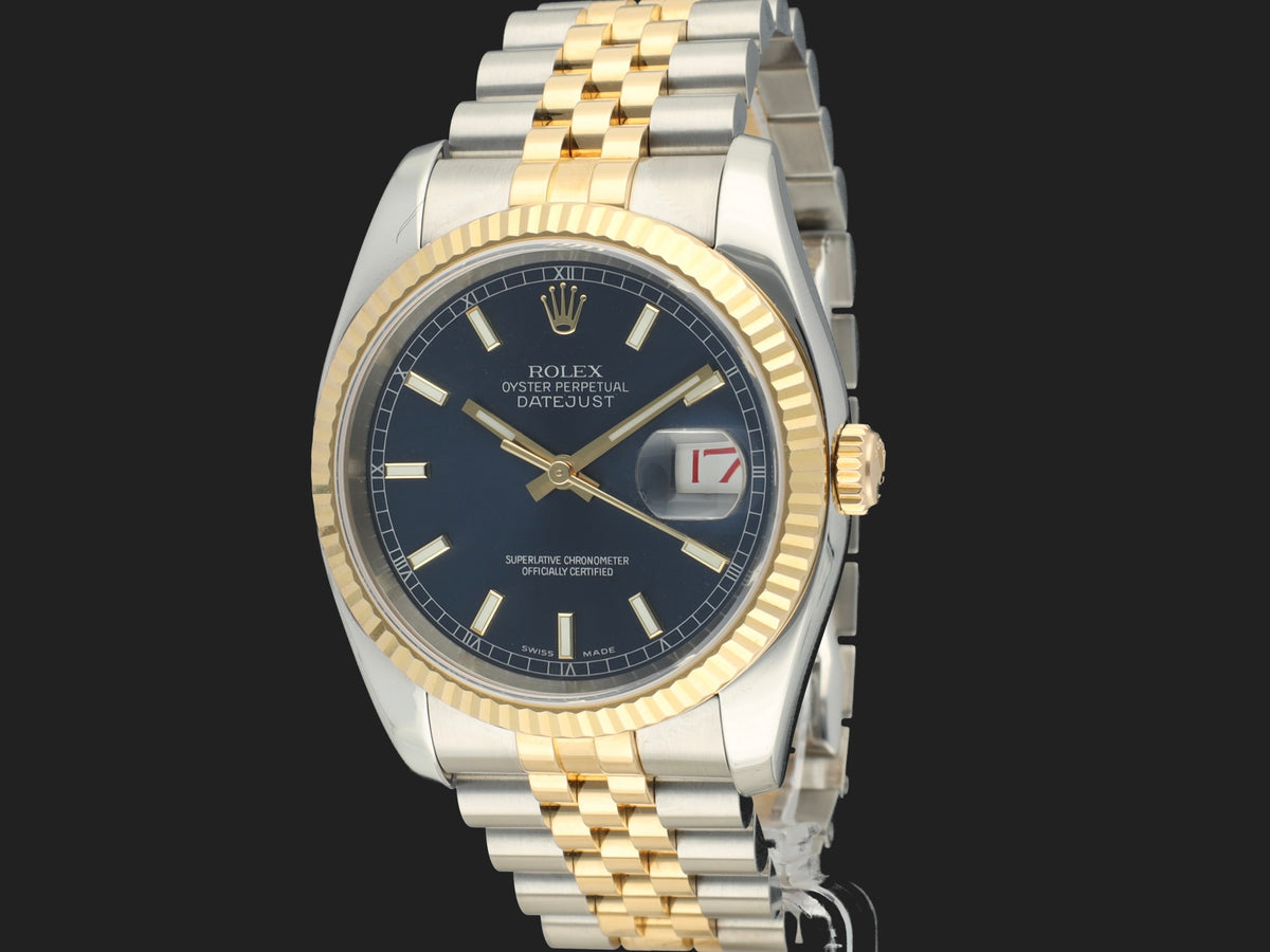 Rolex Datejust Gold/Steel Blue Dial 116233  (1)